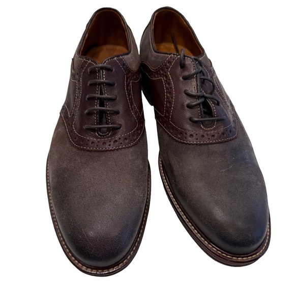 Johnston & Murphy Wagner Saddle Oxford Sheepskin Lined Brogue Sz 8.5M NIB main image 9
